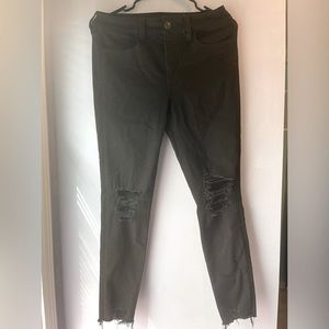 BLACK HIGH RISE AMERICAN EAGLE JEGGINGS